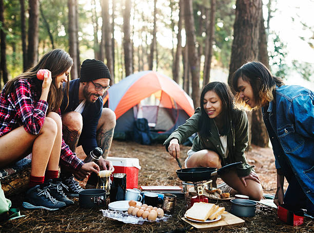 istock Backpacker Camping Hiking Journey Travel Trek Concept 595319036