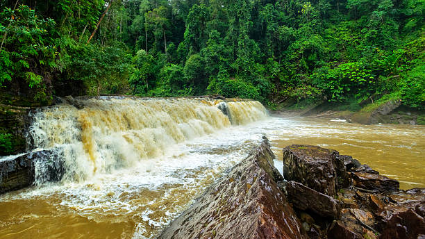 istock Muddy Waterfall in Rainforest at Imbak Canyon, Sabah, Malaysia 595321104