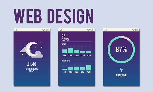 Web System Layout Interface Web Design Mobile Interface Layout Concept Stock Photo - Download Image ...