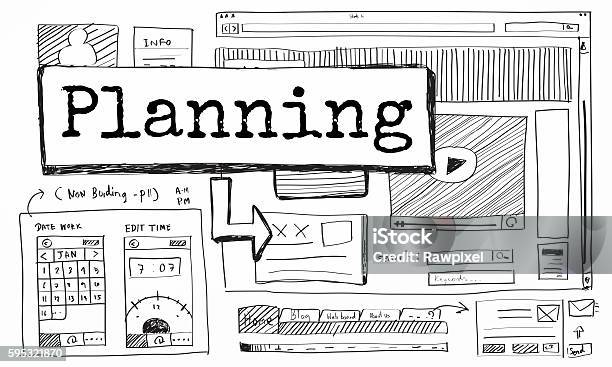 Planning Progress Solutions Guide Design Concept Stock Photo - Download Image Now - Activity, Business, Business Finance and Industry