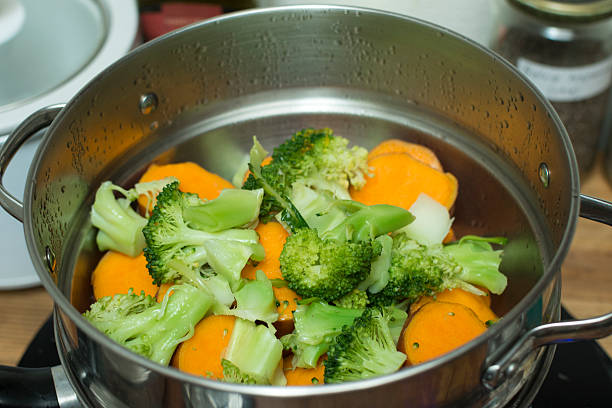istock Steaming broccoli and sweet potatoes 595322310