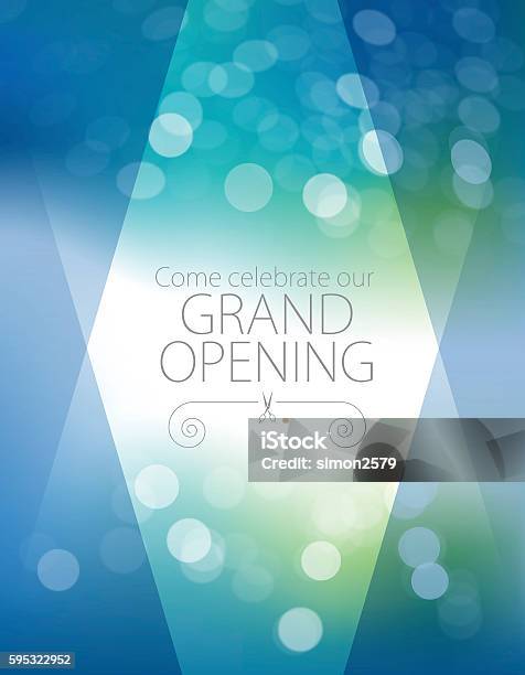 Grand Opening Luxurious Invitation Card Stock Illustration - Download Image Now - Opening Ceremony, Invitation, Ribbon Cutting