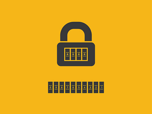 암호와 결합 잠금 - safe safety combination lock variation stock illustrations