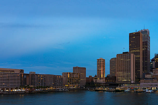 istock Circular Quay cityscape in the evening. Sydney, Australia 595328026