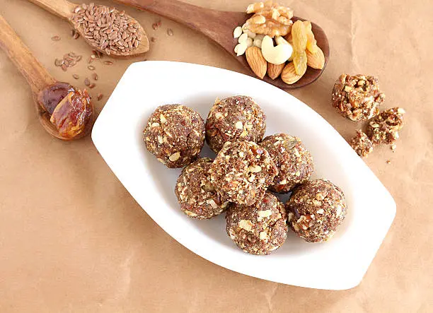 Photo of Indian Sweet Dish Dry Fruits and Nuts Laddu