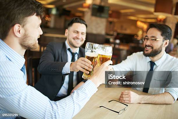 Businessmen Celebrating Stock Photo - Download Image Now - Adult, Adults Only, After Work