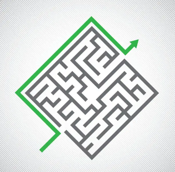 Vector illustration of Maze