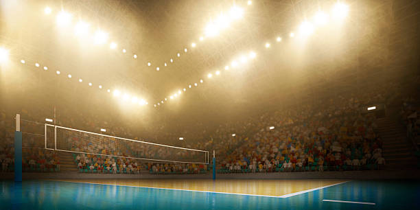 istock Volleyball indoor stadium 595334470