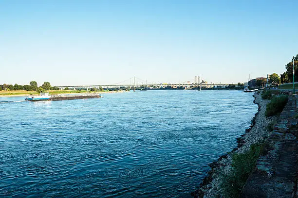 Panorama at Krefeld Rhine Bridge