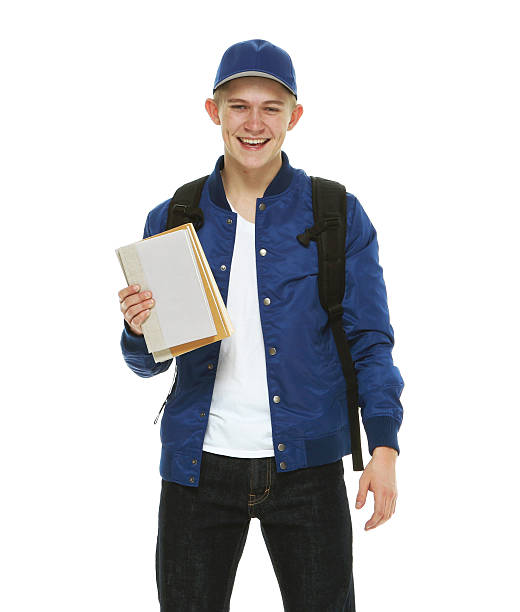 istock Cheerful male student holding books 595335702