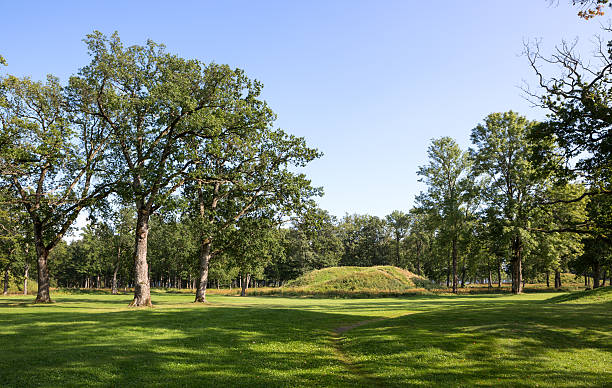 Borre burial mounds, Vestfold Norway Borre burial mounds, Vestfold Norway burial mound photos stock pictures, royalty-free photos & images