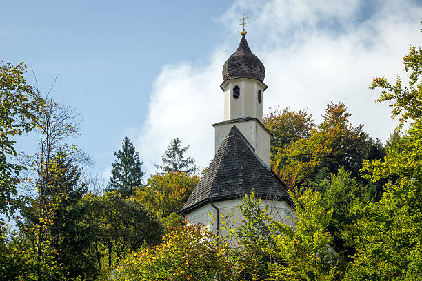 istock View ot Church at Oberau / Bavaria 595346336