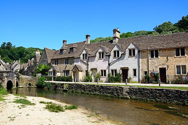 istock Cottages in the village centre, Castle Combe. 595347450