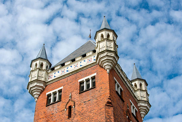 church tower with blue sky