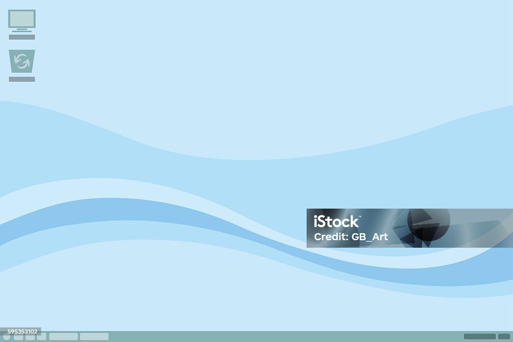 Blue Background User Interface Desktop Interface Design With Blue Background Stock Illustration ...