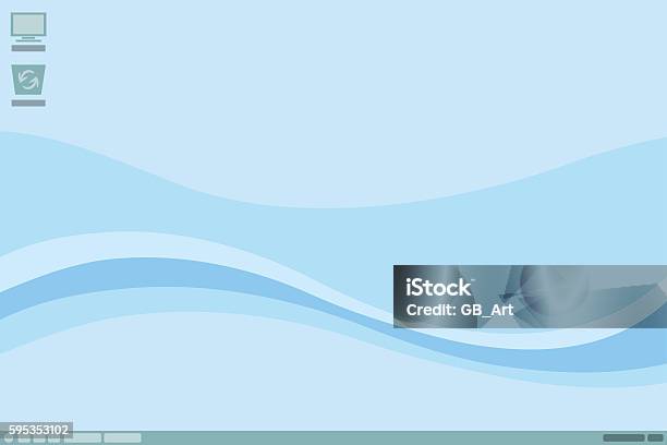 Blue Background User Interface Desktop Interface Design With Blue Background Stock Illustration ...