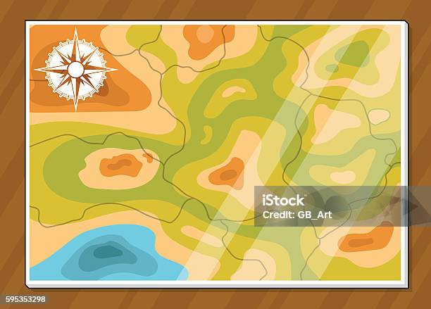 Generic Resource Map Illustration Of A Generic Map With Navigator Stock Illustration ...
