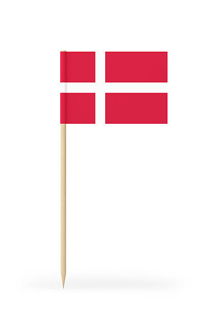 istock Small Flag of Denmark on a Toothpick 595356792