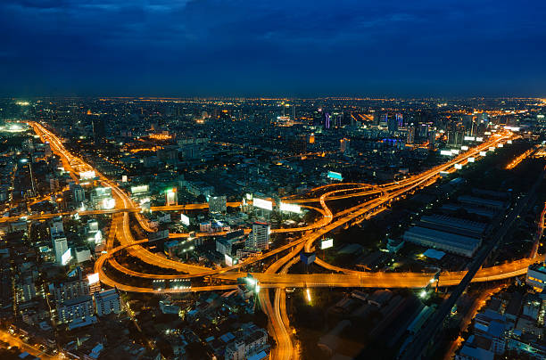istock Highway intersection and Urban in Aerial view 595361360