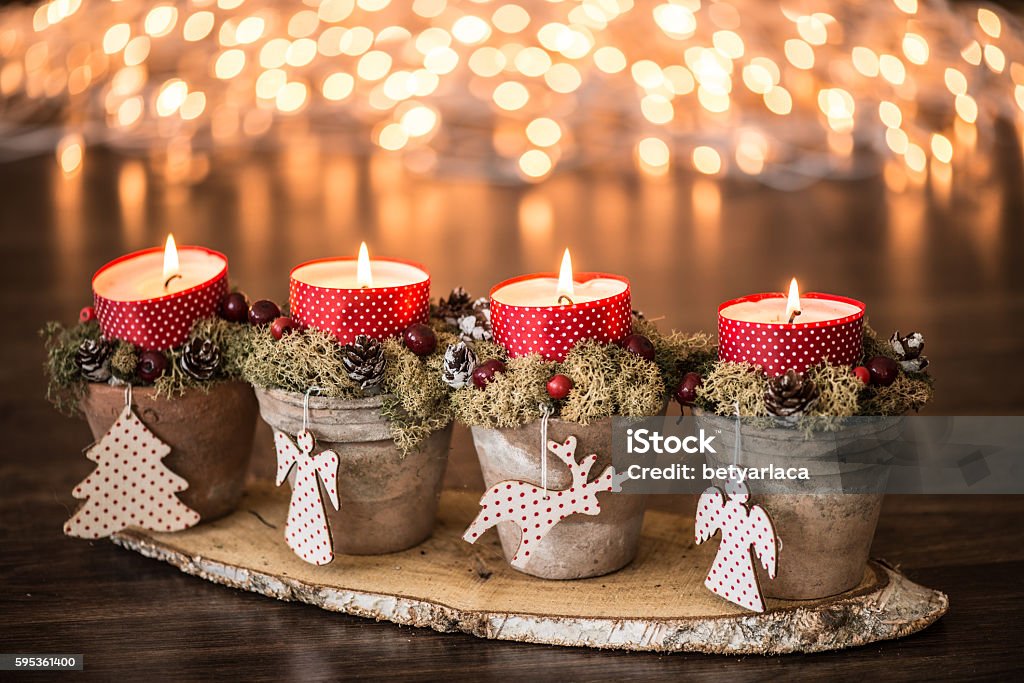 Christmas candle Art And Craft Stock Photo