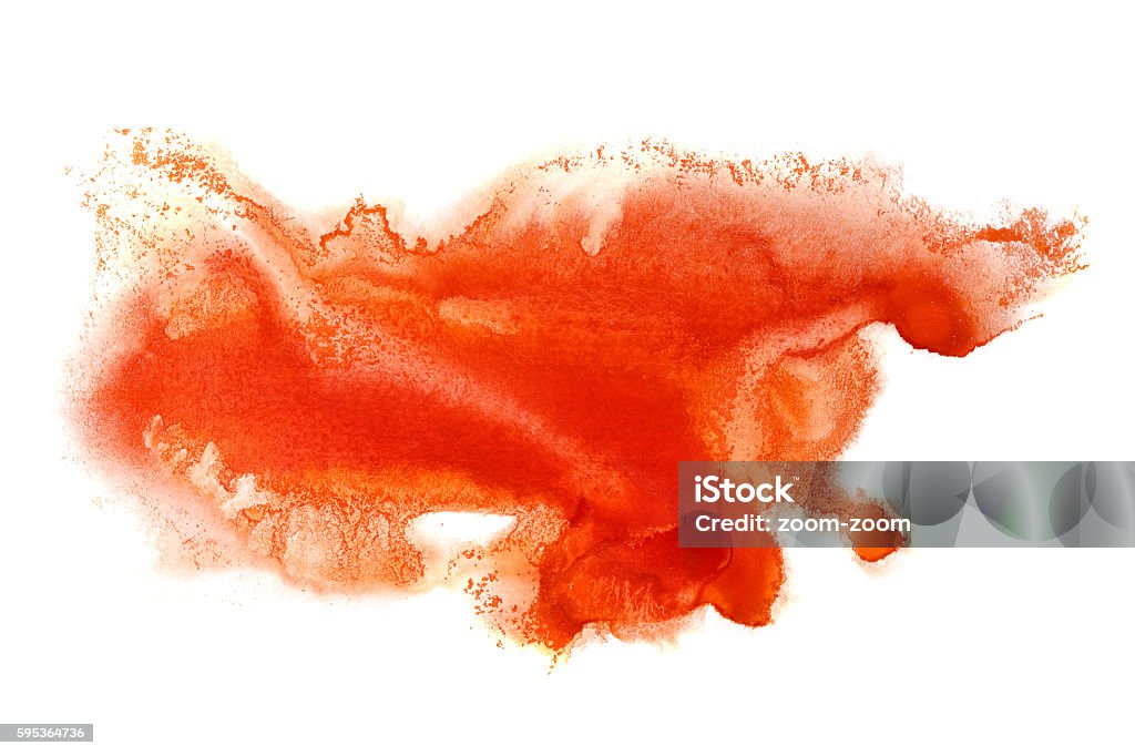 Roter formloser Aquarellfleck - Lizenzfrei Blut Stock-Foto