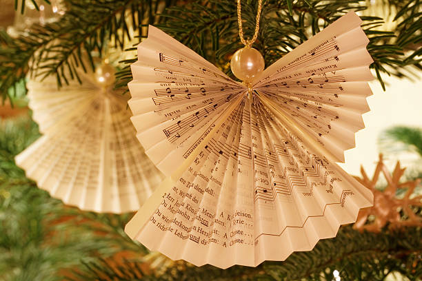 istock Christmas Tree Paper Angel Decoration 595364810