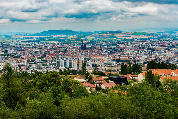 Clermont-Ferrand panorama stock photo