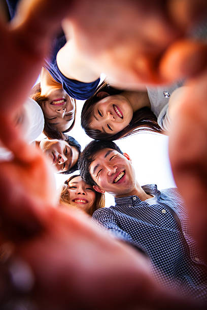 People having fun, taking a Selfie all together at party