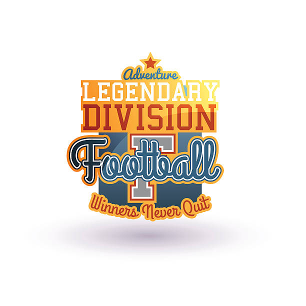 ilustraciones, imágenes clip art, dibujos animados e iconos de stock de insignia de fútbol vectorial - american football sports uniform football white background