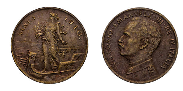 istock One 1 cent Lire Copper Coin 1910 Prora Vittorio Emanuele 595728354