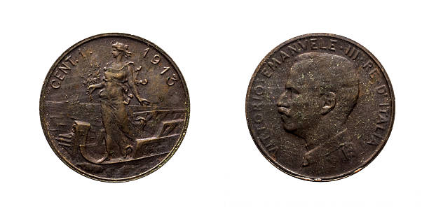 istock One 1 cent Lire Copper Coin 1913 Prora Vittorio Emanuele 595728514