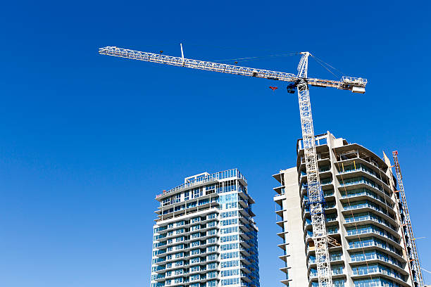 High rise apartment construction in Vancouver, British Columbia, Canada.