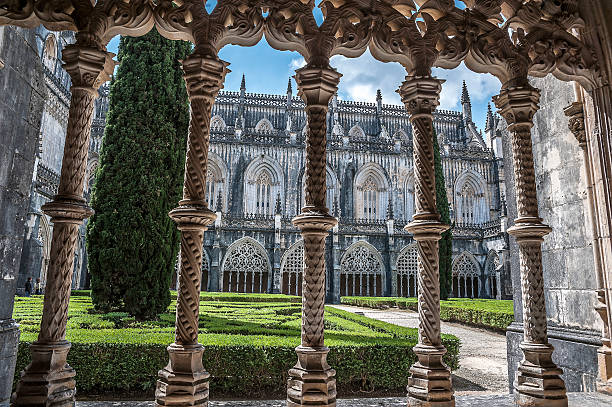 Portugal, Batalha. Monastery of Santa Maria da Vitoria. Portugal, Batalha. Monastery of Santa Maria da Vitoria , and better known to us all as da Batalha Monastery,  one of the most beautiful works of Portuguese and European architecture, as well as one of the most important monuments of the Portuguese Gothic. batalha stock pictures, royalty-free photos & images