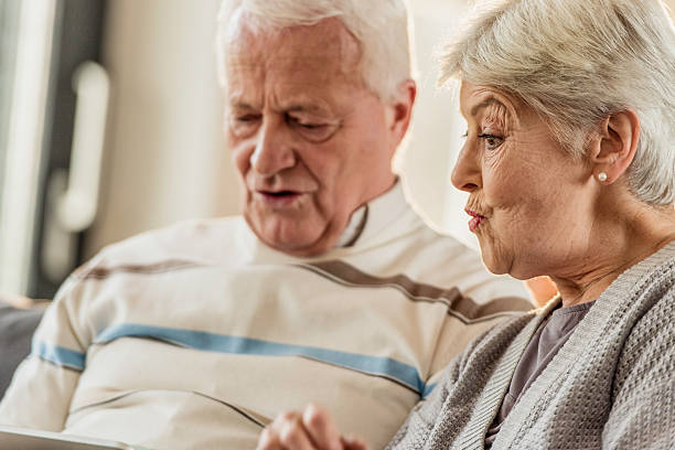 istock Close up of senior couple 595729646