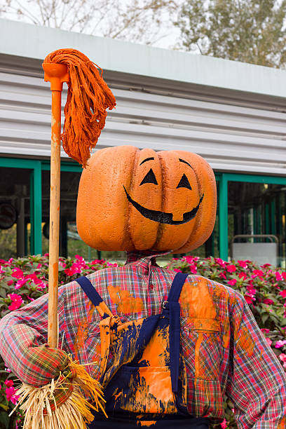 istock Orange pumpkins for Halloween Party 595730128