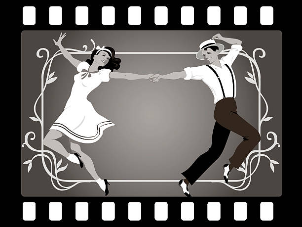 old movie - 1940s style women 1950s style retro revival stock-grafiken, -clipart, -cartoons und -symbole