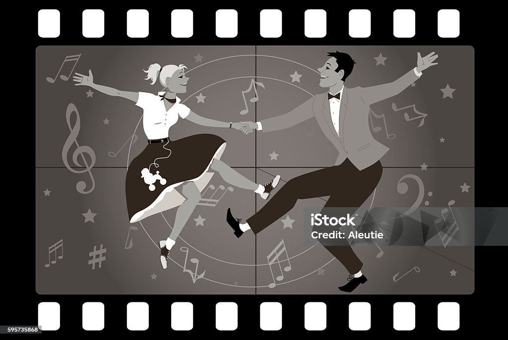 Rock And Roll Old School Stock Illustration - Download Image Now -  1950-1959, Swing Dancing, Dancing - iStock