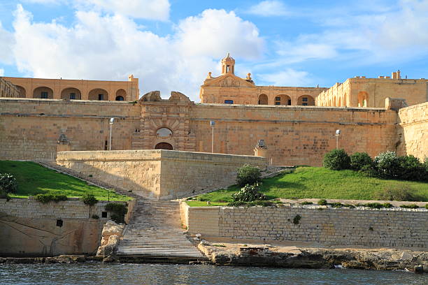 Fort Manoel  in Valletta, Malta Fort Manoel as seen from Hastings Gardens in Valletta. knights of malta stock pictures, royalty-free photos & images