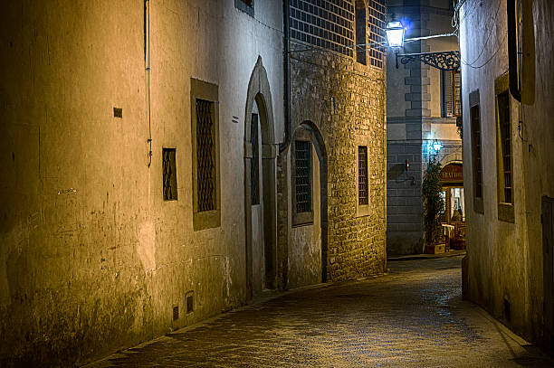 istock Night italian street 595747864
