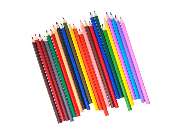istock Color pencil isolated, top view 595749358