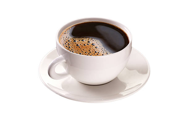 istock Isolated cup of coffee on white background 595750322