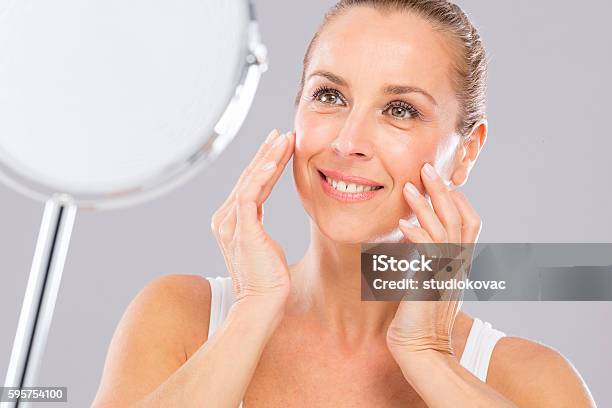 Mature Woman Wrinkles And Beauty Stock Photo - Download Image Now - Mature Women, Human Face, Women