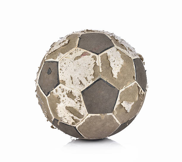 istock old soccer ball isolated on white background 595755714