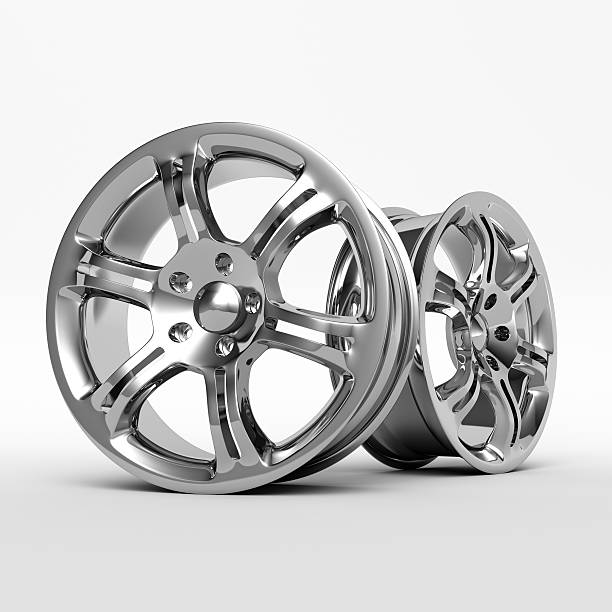 istock Aluminum wheel image 3D high quality rendering. Rim for car. 595755754
