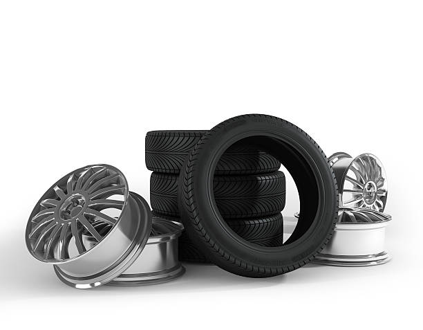 istock Aluminum wheel image 3D high quality rendering. Rim for car. 595755834