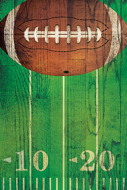 vintage american football ball field background - tailgate imagens e fotografias de stock