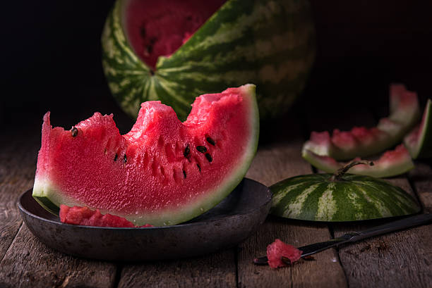 istock Ripe juicy red watermelon with seeds 595760904
