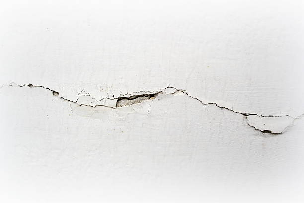 istock Cracks On The White Wall Of Building. 595767472