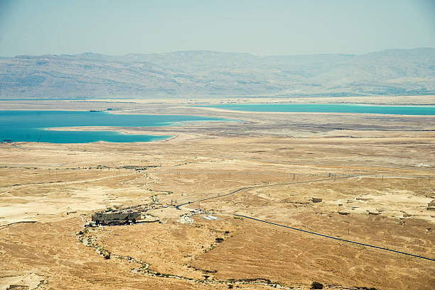 istock Masada view from the heights on desert 595772108