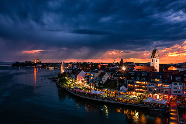 istock Dramatic Colorful Sunset Landscape Friedrichshafen Germany 595772424